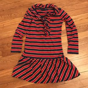 Ralph Lauren girls striped ruffle dress - size 10